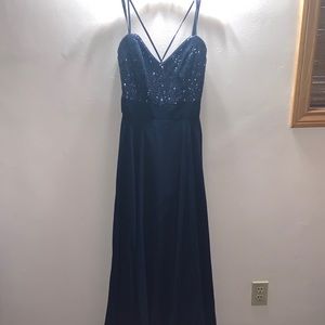 Navy blue formal gown